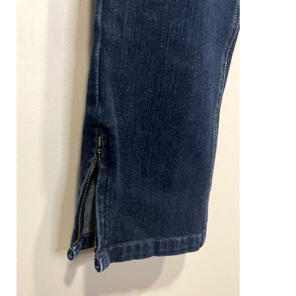 WHBM Dark Denim Zip Ankle Skinny Jeans Mid-Rise Women's Sz 4 - Picture 9 of 9